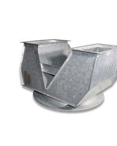 Funnel galv. for 2 lower parts for silo boot for silos